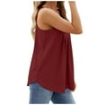 thumbnail image 4 of UYISJ Summer Tank Tops for Women Pleated Spaghetti Strap Camisole Loose Fit Casual Eyelet Sleeveless Shirts, 4 of 5