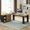 thumbnail image 5 of Tribesigns 70.86" L-Shaped Executive Desk with Mobile File Cabinet, 5 of 9