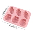 thumbnail image 3 of Silicone Easter Bunny Baking Mold for Chocolate Candy Cake Diy Kitchen Tool 5.83X4.33X0.67 Inches, 3 of 7