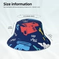 thumbnail image 4 of Daiia Colorful Excavator Pattern Bucket Hat - Trendy Cotton Sun Hat for Beach, Golf, Fishing - Fun Outdoor Vacation Boonie for Men and Women, 4 of 9
