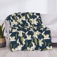 thumbnail image 3 of Fuzoiu Lilies Flowers Print Flannel Blanket,Throw Blanket,Flannel Home Decor,Fleece Bed Blankets,Cozy Soft Blanket for Bed, Sofa, Camping, and Travel-80"x60", 3 of 6
