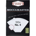 thumbnail image 1 of Filtros de café Moccamaster N.º 4 de papel blanco, 100 unidades, 1 of 4