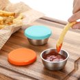 thumbnail image 3 of LCXmlly Glasses Storage Case 1 Set 50ML Sauce Cup Leakproof Large Capacity Stainless Steel Small Seasoning Bowl, 3 of 6