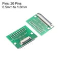 thumbnail image 2 of Uxcell FFC FPC 20 Pins 0.02'' 0.04'' Pitch to DIP 0.08'' PCB Converter Board Couple Extend Adapter, 2 of 3