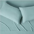 thumbnail image 4 of Brushed Microfiber Sheet Set, Extra Soft with Natural Texture, 4-Piece, Full, Blue, 4 of 10