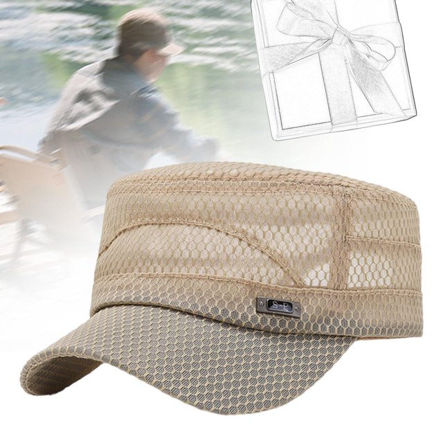 Sombrero de malla para hombre Yinane Caqui