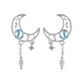 thumbnail image 1 of XYKA Hollow Moon Tassel Series Earring Necklace with Sparkling Rhinestone Inlay, Elegant Moon Pendant Earring Set, Ideal for Parties, Role-Playing Activities or Theme Events, 1 of 6