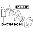 thumbnail image 2 of Febest FRONT WHEEL BEARING 39X74X36X34 # DAC39740036 OEM 51720-2D000, 2 of 2