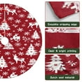 thumbnail image 6 of Christmas Tree Skirt,Red Christmas Tree and Deer Pattern Christmas Tree Decor with Red Ribbon Ties,Round Shape,Christmas Decorations for Home 30"x30", 6 of 7