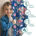 thumbnail image 3 of Blackout Kids Curtains,Blue Pioneer Flower Childrens Insulated Curtains Set Of 2,Bedroom Essentials,Toddler Room Decor 42x54in(106x137cm), 3 of 4