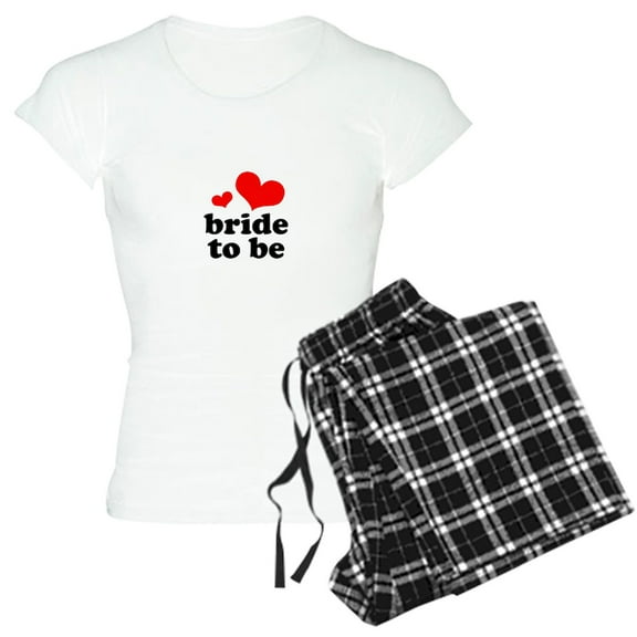 CafePress - Bride To Be Women's Light Pajamas - Women's Short Sleeve Print T-Shirt and Pants Light Cotton Pajama Set