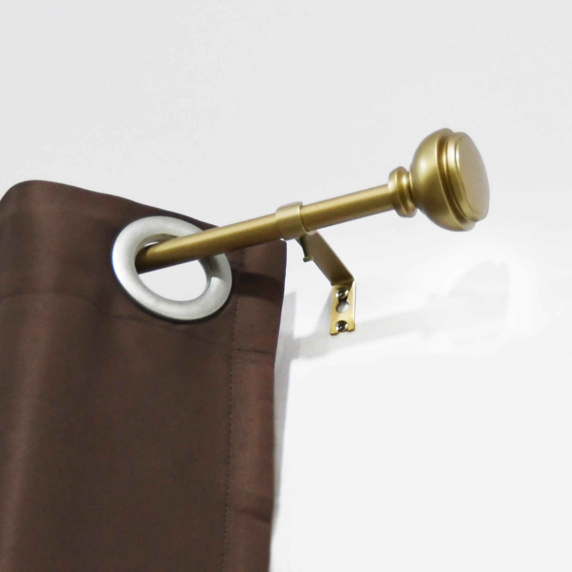 Lily Adjustable Single Curtain Rod 28" to 48"-Copper