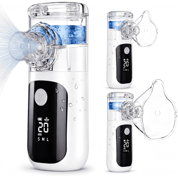Handheld Rechargeable Facial Steamer, Cordless Portable Lightweight Daily Beauty Device with 2 Output Levels, Humidifier Function, Travel-Ready Design, Nozzle Attachments, and Pack of Multi-Use Acces