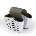 thumbnail image 4 of 100Fens Sink Caddy Sponge Holder for Kitchen Sink Faucet Hanging Sink Sponge Caddy Organizer for Sponge, Brush,Soap Saddle Faucet Flexible Caddy with Drain Holes for Drying,Double White, 4 of 8