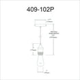 thumbnail image 3 of Dainolite 1 Light Pendant, Satin Chrome Finish, 3 of 4