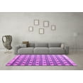 thumbnail image 3 of Ahgly Company Indoor Round Abstract Purple Modern Area Rugs, 4' Round, 3 of 4