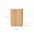 thumbnail image 6 of LuxenHome 2-Piece Brown Ceramic Fluted Vase Set, 6 of 6