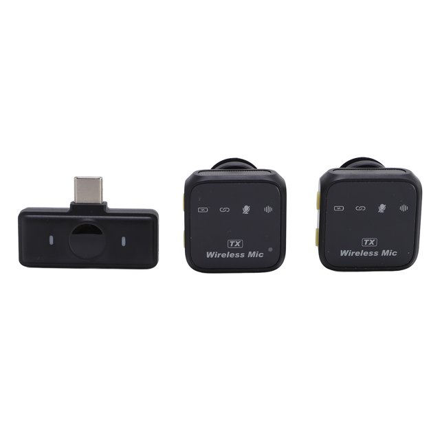 Micrófono Wireless Lavalier, Soporte para la Escucha de Auriculares Batería de 6 Horas Micéndico Inalmbrico Lavalier Para Grabaciód de video