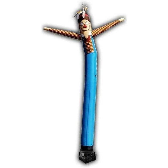 20ft Inflatable Tube Man Guy, Scarecrow Sky Blue - Complete with 1HP 2 Speed Air Blower