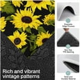 thumbnail image 3 of Black Green Stem Sunflower Pattern Kitchen Rugs Sets Of 3,Kitchen Runner Rugs Non Skid Washable,Decorative Kitchen Floor Mats for Kitchen,Sink,Laundry,17"x30"+ 17"x47" + 17"x59", 3 of 6