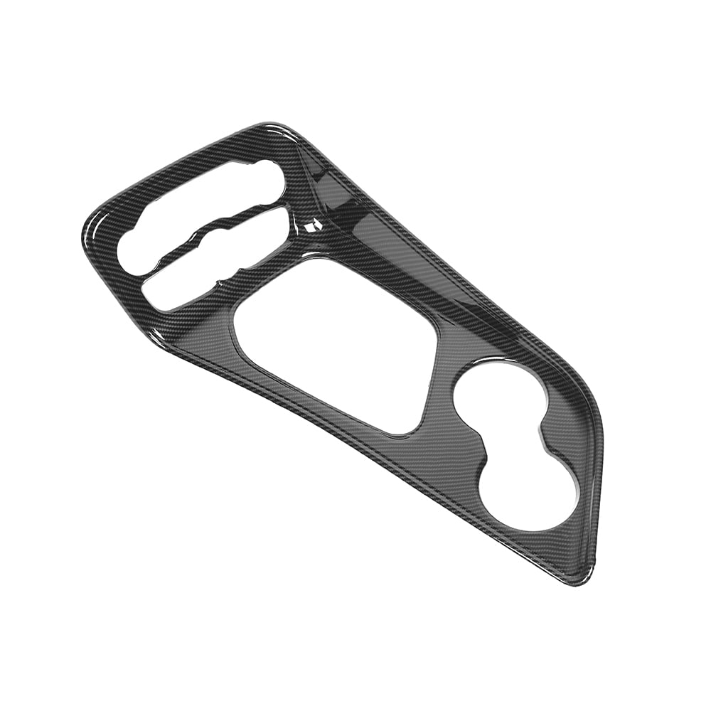 CheroCar Gear Shift Panel Trim Cover ABS for Dodge Challenger 2015-2023 Interior Accessories Carbon Fiber Black