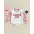 thumbnail image 2 of Cenuakty Baby Girl Fall Romper Cute Letter Embroidery Long Sleeve Round Neck Bodysuit Newborn Playsuit, 2 of 9