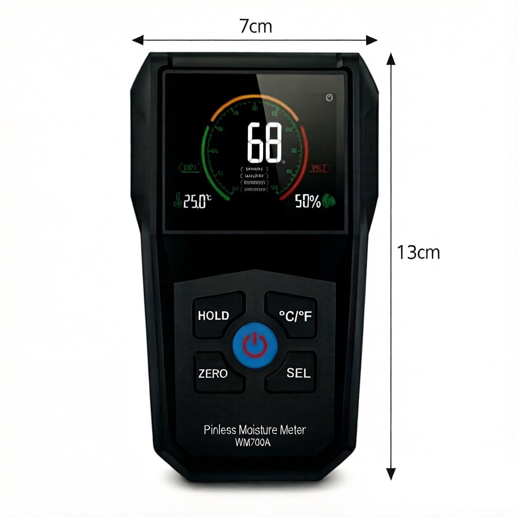 w Pinless Wood Meters Mold Detector Wall Digital Humidity Tester with Alarm
