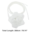 thumbnail image 2 of Unique Bargains Satin Rose Flower Adjustable Waist Belt White, 2 of 5