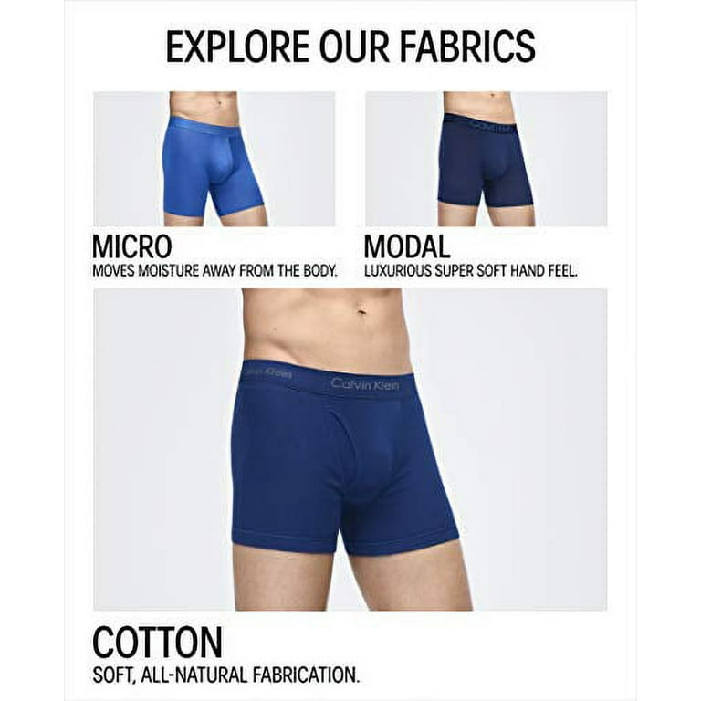 Calvin Klein Men's Cotton Stretch Multipack Hip Briefs, Black/Blue