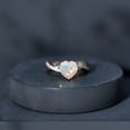 thumbnail image 6 of Rosec Jewels Ethiopian Opal Solitaire Crossover Ring with Diamond - 2 ct Engagement Ring, 925 Sterling Silver, US 7.00, 6 of 10