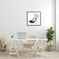 thumbnail image 2 of Stupell Industries Pink Floral Black Heels Chic Fashion Shoes Beauty & Fashion Painting Black Framed Art Print Wall Art, 24 x 24, 2 of 7