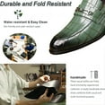 thumbnail image 4 of Mens Business Leather Loafers Formal Dress Casual Classic Comfort Wedding Office Breathable Oxford Shoes Green 10 US, 4 of 7