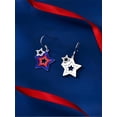 thumbnail image 3 of CACA LADY 4th of July Patriotic Earrings 925 Sterling Silver Red White and Blue American Flag Star Dangle Earrings Independence Day Women's Jewelry Gift (Silver Star), 3 of 6