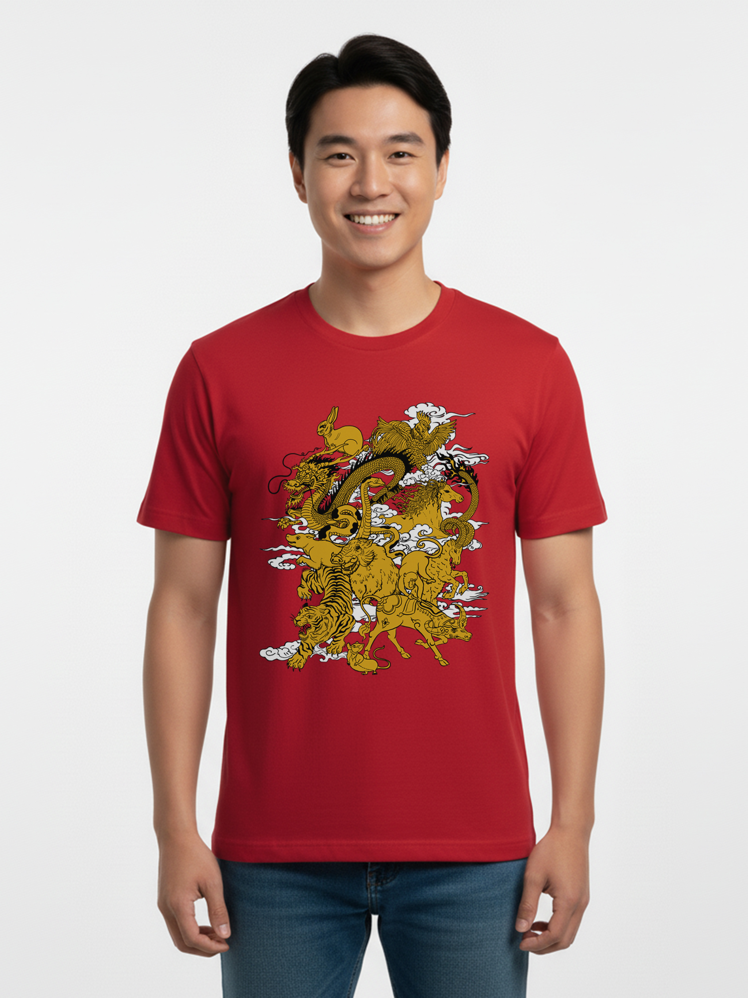 Men's & Big Men's Lunar Year Graphic Tee, Twelve Zodiac, Sizes S-3XL