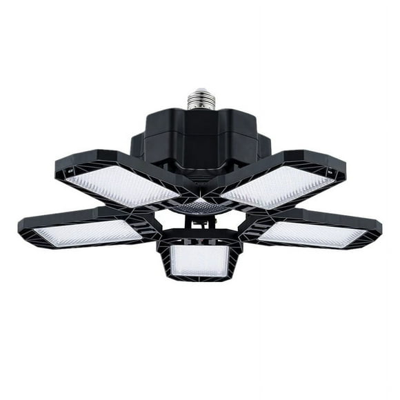 LED Garage Lights 7+1 Adjustable Panels Deformable Best Garage Light Ceiling LED Shop Lights E26/E27 LED Light Garage Lighting Bulb For Basement