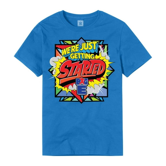 Men's Blue Big E We're Just Getting Started T-Shirt