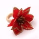 thumbnail image 5 of Juego de 6 servilletas rojas elegantes con diseño de flores navideñas para fiestas de cumpleaños y bodas., 5 of 11