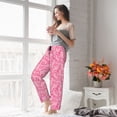thumbnail image 5 of Haiem pink bow Pattern Women's Pajama Pants Ultra Lightweight Pjs Bottoms Sleepwear Bottom Pants With Pocket Drawstring-Large, 5 of 6