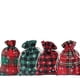 thumbnail image 3 of Nvzi 10 bolsas navideñas con cordón y estampado de copos de nieve, bolsas de lino a cuadros con diseño de búfalo, bolsas de regalo (3,93 x 5,51 pulgadas, verde A), 3 of 5