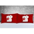 thumbnail image 5 of Valentines Day Pillow Covers Set of 2, Standard Pillow Cases with Loving Cartoon Bear Couple Holding Hearts, Ultra Soft Throw Pillow Covers for Couch Sofa Living Room Indoor Decorations, 5 of 6