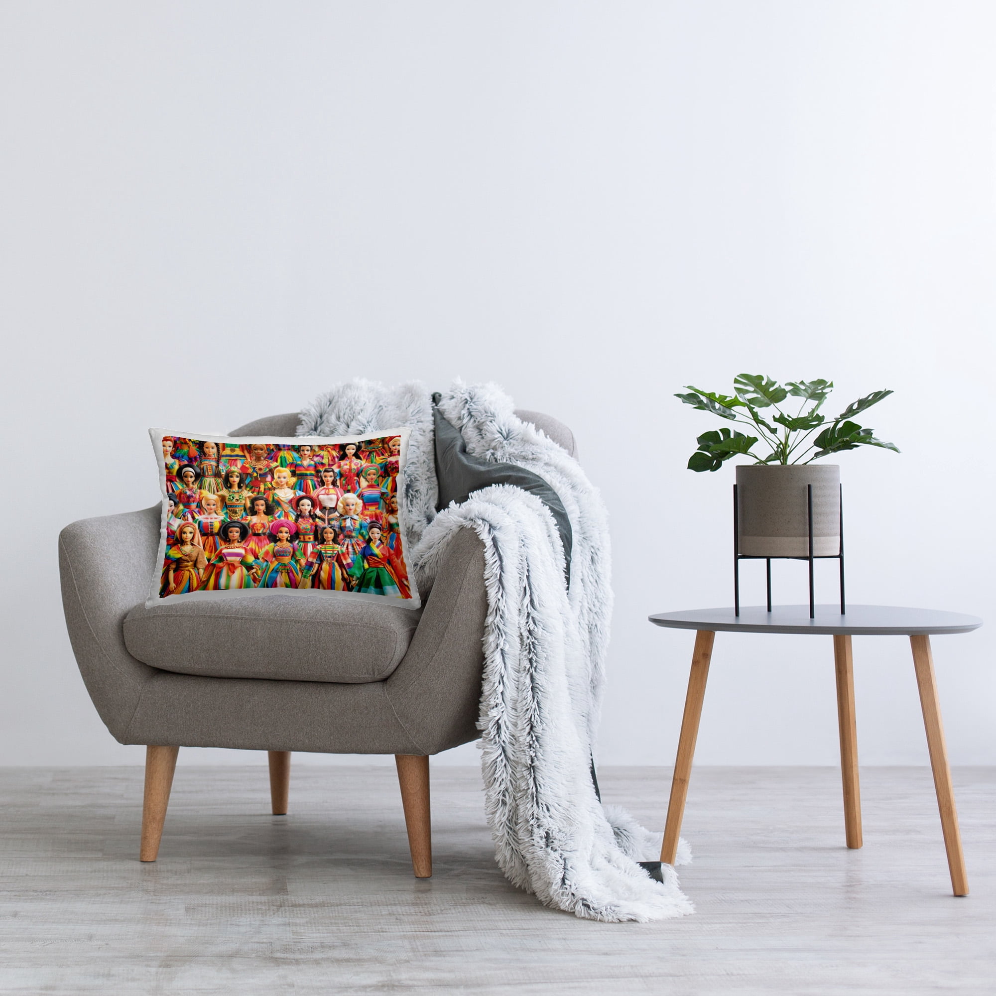 Stupell Industries Various Cultural Dolls Decorative Printed Throw Pillow Design by Michael David Ward