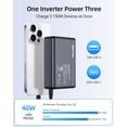 thumbnail image 2 of BESTEK 150W Power Inverter, DC 12V to 110V AC Car Converter Adapter with 4.2A Dual USB Charger, Thinner Design with ETL Listed,Gray with Back Clip, 2 of 10