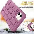 thumbnail image 4 of Compatible with iPhone 11 Case Cute 3D Weave Grid Design for Women Girls Soft TPU Silicone Phone Case Raised Bumper Corners Full Protective Case Cover for iPhone 11 6.1 inch (Purple), 4 of 13