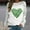 White, variant on FDGIU ‌‌‌‌Women's Saint Patrick's Day Sweatshirt - Long Sleeve Green Shamrock Print Crew Neck Pullover