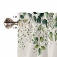 thumbnail image 5 of Living Room Curtains 72 Inches length, Eucalyptus Leaf Window Treatment Curtain Drapes, Watercolor Green Plant Vintage Country Light Filtering Drapes for Bedroom Laundry Room, 52"x72", 2 Panels, 5 of 7