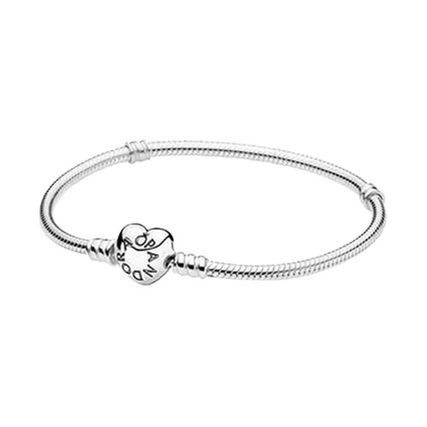 Retro Heart Clasp Snake Chain Silver Snake Bone Bracelet For Women Girls,creative Snake Bone Bracelet