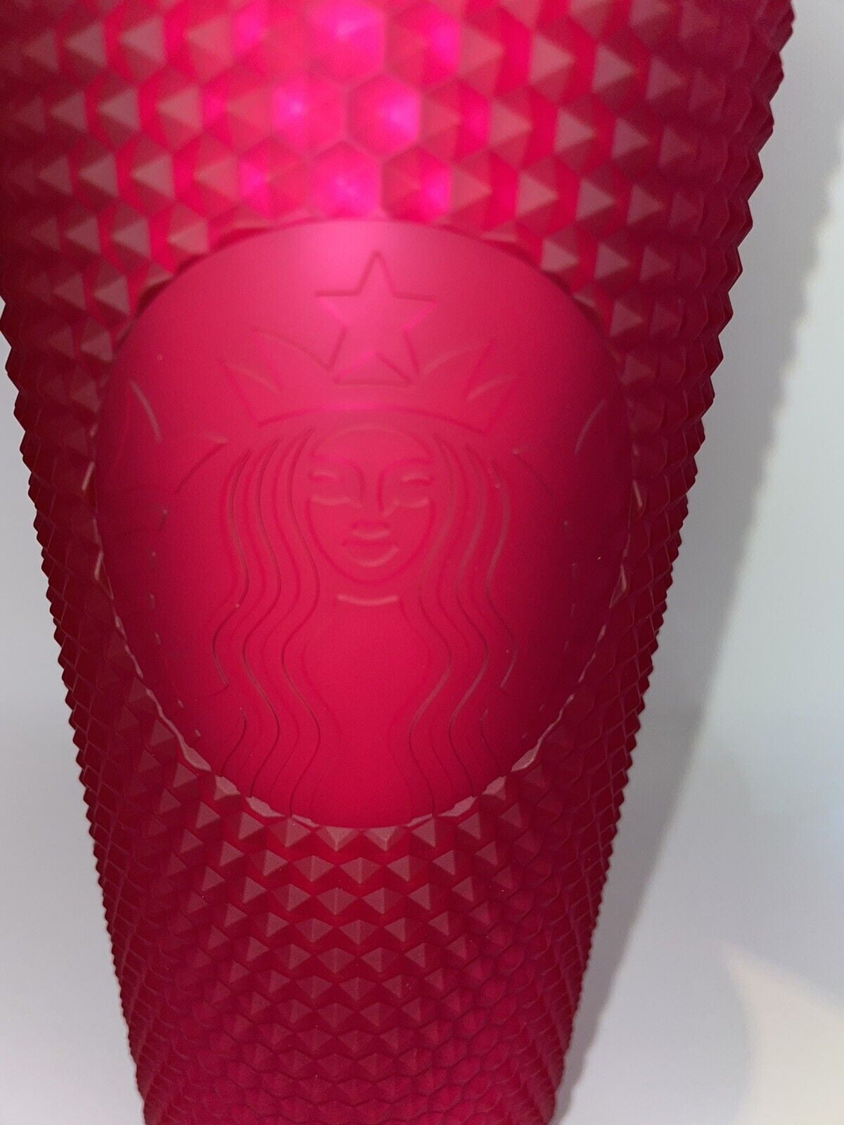 NEW Starbucks 2023 Ruby Bling Studded 24oz Venti Tumbler Hot Pink Jelly