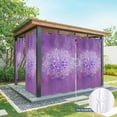 thumbnail image 6 of Outdoor Curtains for Patio Waterproof, Boho Floral Outdoor Privacy Panels Grommet, Purple Flowers Vintage Bohemian Watercolor Blackout Outside Curtains for Porch/Cabana 54"x95", 1 Panel, 6 of 8
