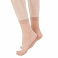 thumbnail image 4 of 10 Pairs Women's Silky Anti-Slip Cotton Sole Sheer Ankle High Tights Hosiery Socks Reinforced Toe 10 Pairs Women's Ankle High Sheer Socks, 4 of 9