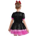 thumbnail image 2 of iEFiEL Girls Short Sleeve Tutu Dance Dress Figure Skating Stage Performance Christmas Elf Dress Hot Pink 12, 2 of 7